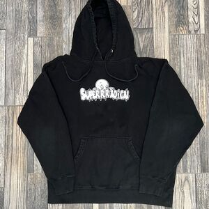 🔥🔥 SupeRRRadical Casper Graphic Skateboard Hoodie Sweatshirt Black Sz Lg - EUC
